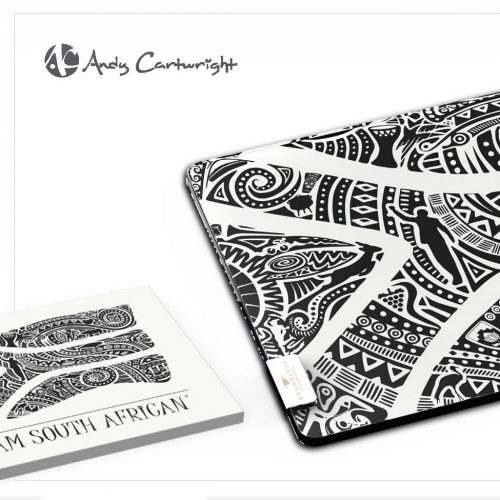 ANDY CARTWRIGHT ‘I AM SOUTH AFRICAN’ GLASS SERVING BOARD