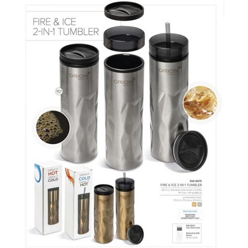 FIRE & ICE 2-IN-1 DOUBLE WALL TUMBLER
