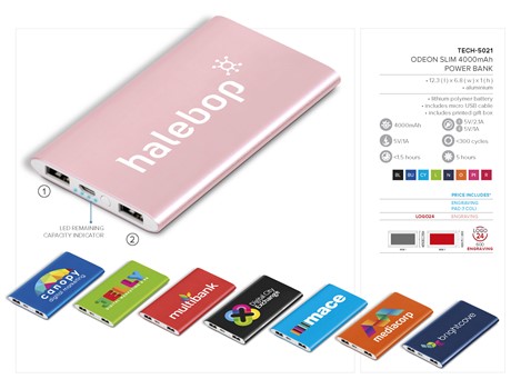 ODEON SLIM 4000mAh POWERBANK