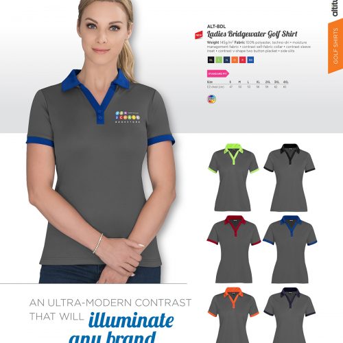 LADIES BRIDGEWATER GOLF SHIRT