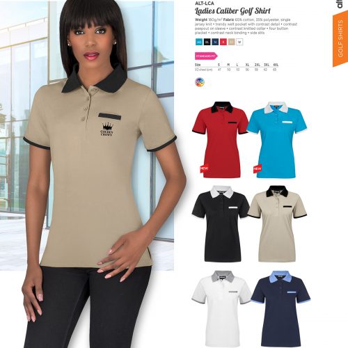 LADIES CALIBER GOLF SHIRT