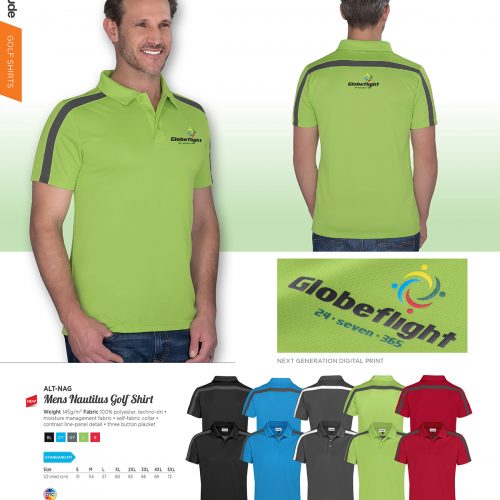 MENS NAUTILUS GOLF SHIRT