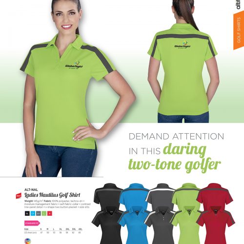LADIES NAUTILUS GOLF SHIRT