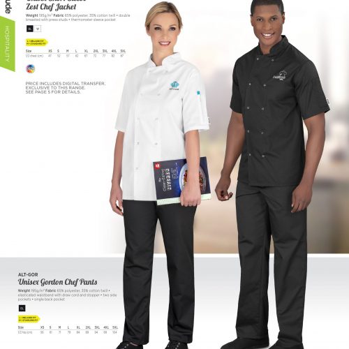 UNISEX SHORT SLEEVE ZEST CHEF JACKET