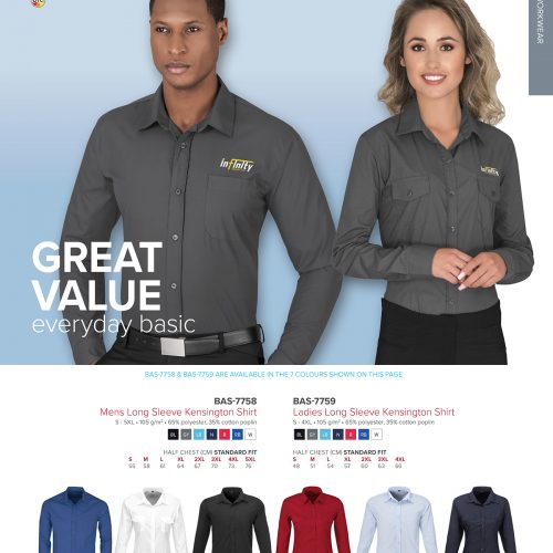 LADIES LONG SLEEVE KENSINGTON SHIRT