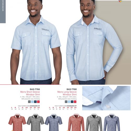 MENS SHORT SLEEVE WINDSOR SHIRT