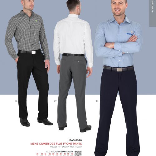 MENS CAMBRIDGE FLAT FRONT PANTS