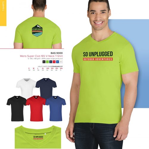 MENS SUPER CLUB 165 V-NECK T-SHIRT