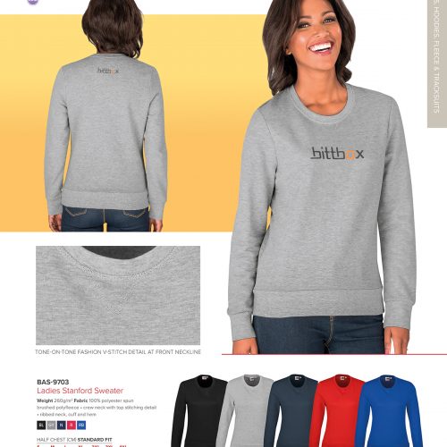 LADIES STANFORD SWEATER