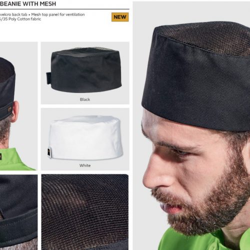 CHEF BEANIE WITH MESH
