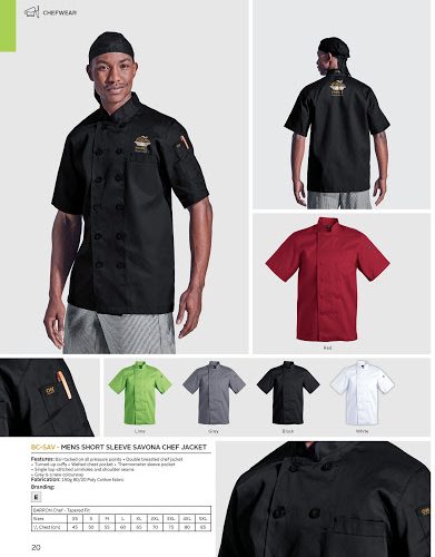 SAVONA SHORT SLEEVE CHEF JACKET