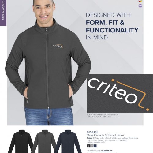 MENS PINNACLE SOFTSHELL JACKET