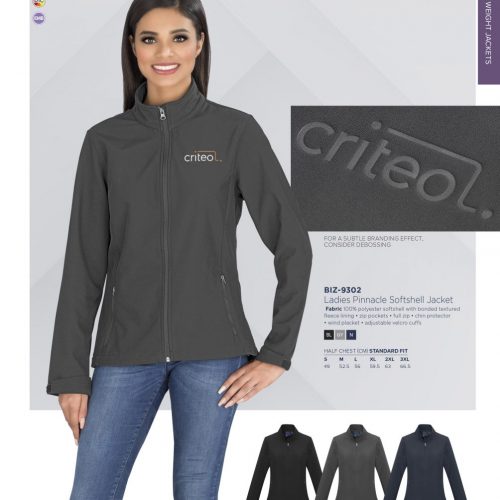 LADIES PINNACLE SOFTSHELL JACKET