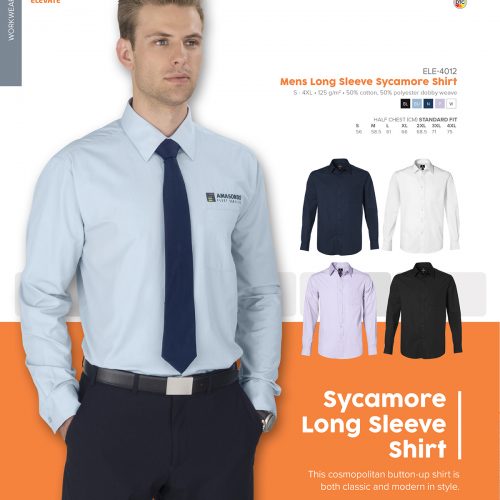 MENS LONG SLEEVE ELEVATE SYCAMORE SHIRT