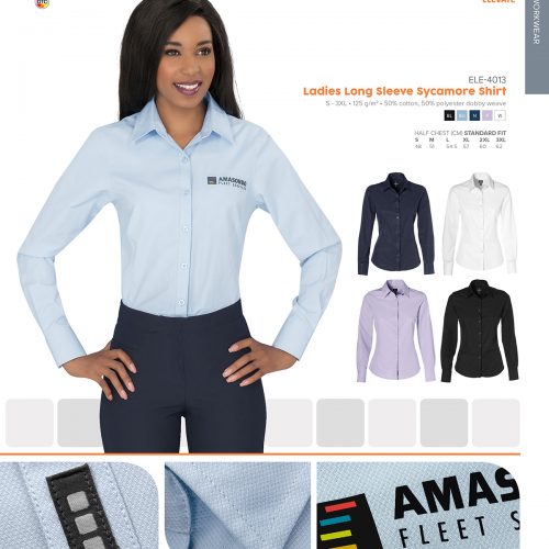 LADIES LONG SLEEVE ELEVATE SYCAMORE SHIRT